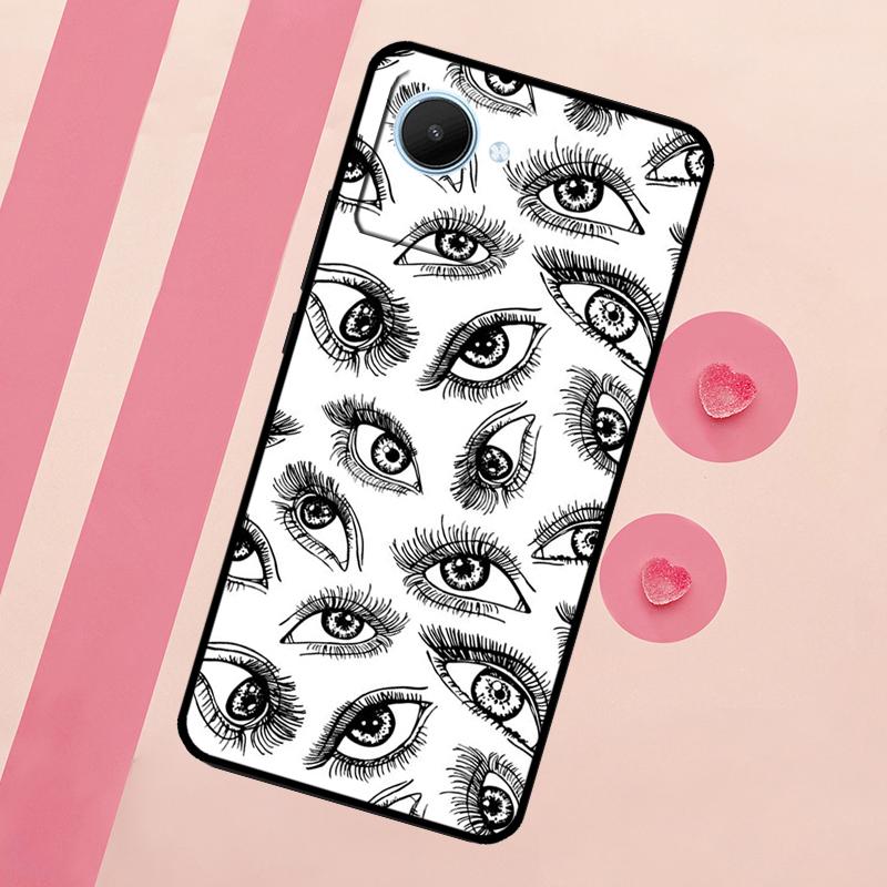 Scary Face Eyes For Realme 15 Pro 10 11 12 13 14 Pro Plus GT7 C67 C65 C63 C61 C55 C53 C51 C35 C71 C75 Case