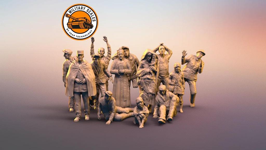 IDAP Technology European Civilian 20th Century Resin Kit PD48217 1/48 13-piece