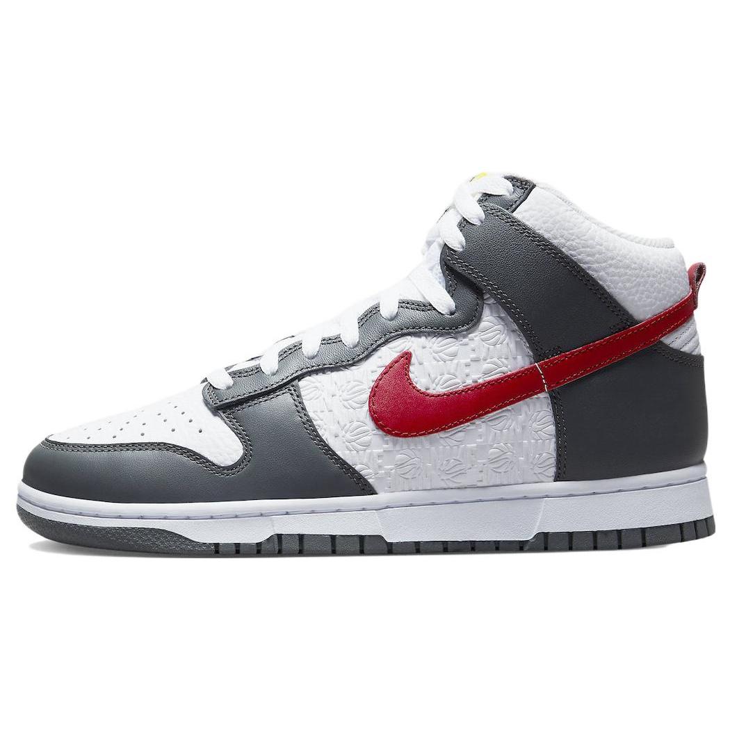 

новые Nike Dunk High с тиснением Баскетбольный серый красный 43