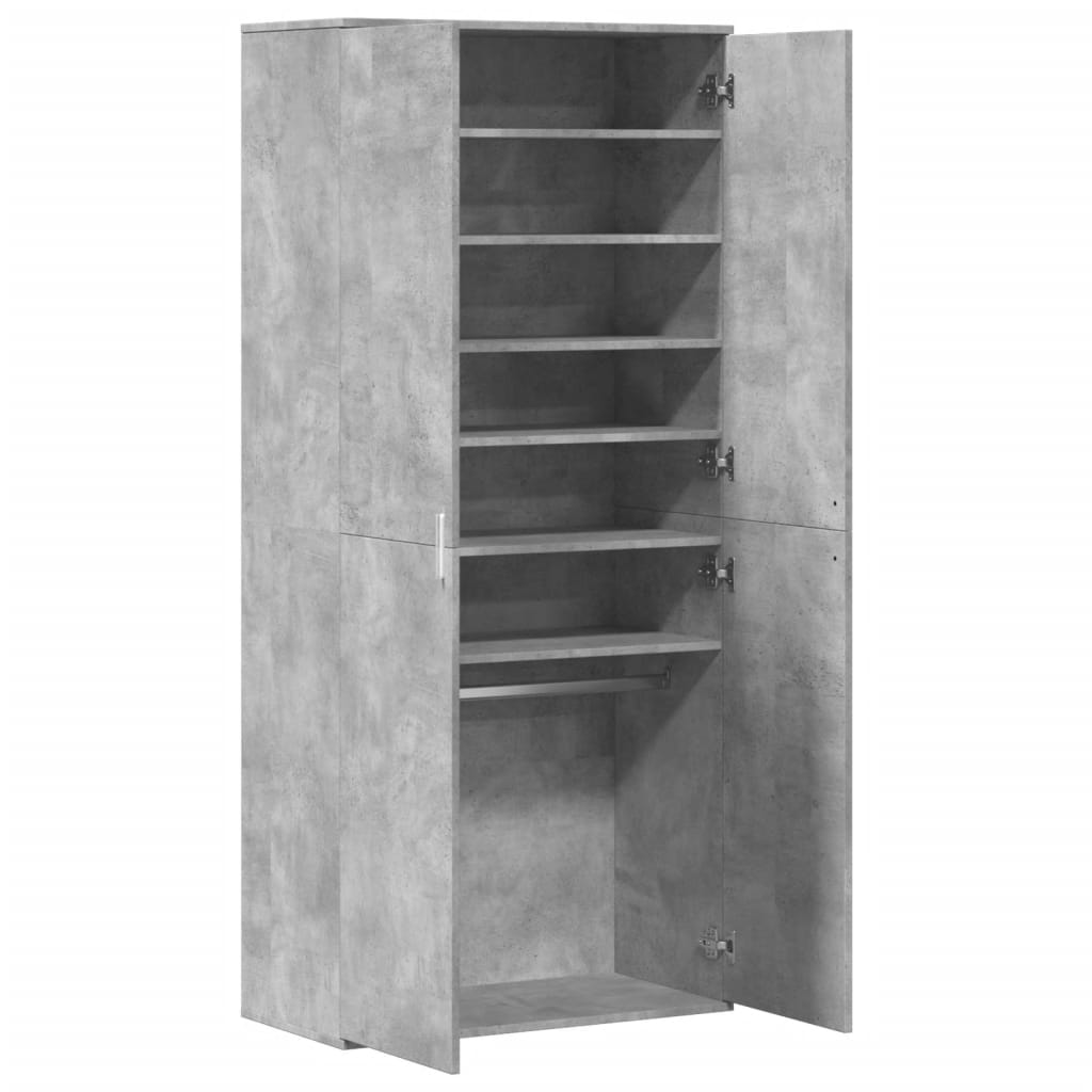 Vidaxl Szafka Na Buty, Szarość Betonu, 80X39X178 Cm