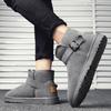 Men's High-top Snow Boots Winter New Leather Velvet Thickened Cold-proof and Warm Outdoor Snow Sports Men's Shoes