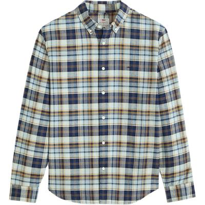 Chemise à carreaux simple, décontractée, ample et douce à manches longues boutonnée pour hommes Levis A7210-0052