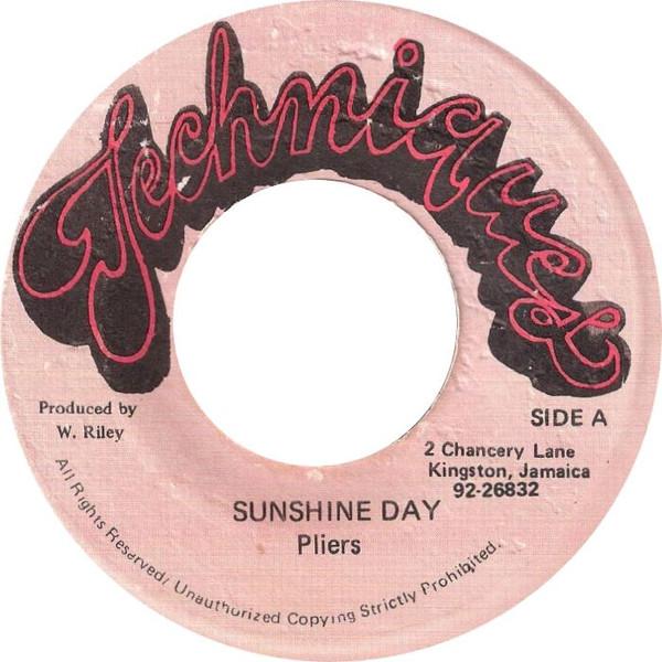 

7inch Record PLIERS Sunshine Day NONE Techniques Jamaica Reggae Ska Dub Used