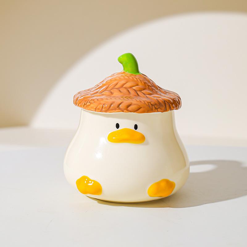 Cana Ceramică Creativă Drăguță Rață Suvenir Aspect Înalt Drăguț Animal de Companie Personalitate Desen Animat Ceașcă de Cafea Cană Înaltă