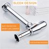 Without Overflow Bottle Trap Deodorant Type Zinc Zinc Zinc Alloy Sink Waste Trap Drain Kit  Washbasin