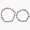 Silver Surgical Ball Point Irregular Garnet Gemstone Bracelet (C2301-Ac951_Wi)