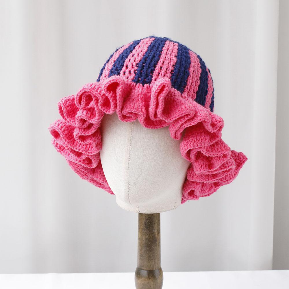 New Design 2025 Factory Fashion Cute Crochet Knitted Women Bucket Hats
