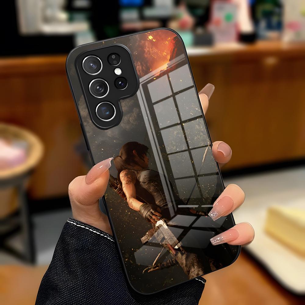 

Чохол для телефону T-Tomb Raider для Samsung S26 S25 Plus S20 S20 Plus S22 Ultra S23 FE S21 Plus S21 Ultra Скляна кришка Samsung S25