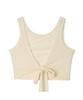 VIKINI VENDER Amira Waffle Back Ribbon Sleeveless Crop Top