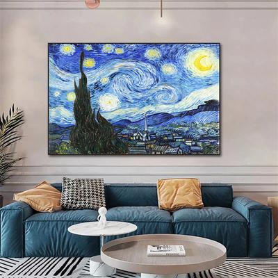 Famous Canvas Painting Starry Night By Vincent Van Gogh Famous Artist Art Print Wall Picture Canvas Poster Home Wall Decor