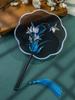 Chinese Embroidered Eight-Petal Round Dance Fan with Tassel - Perfect for Hanfu and Qipao Costumes
