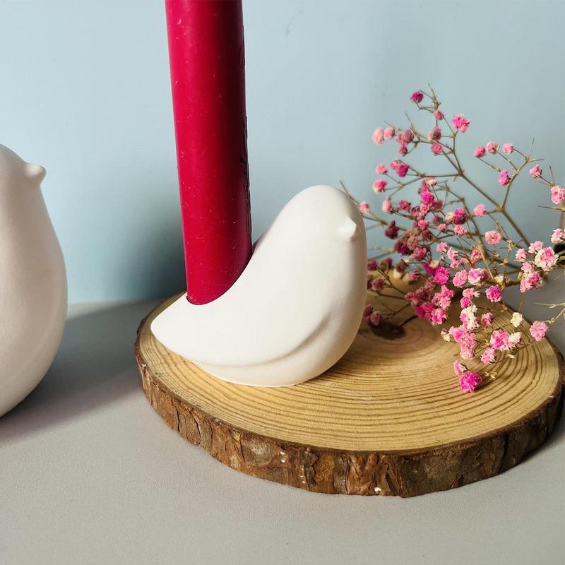 Candle Stand Silicone Mold Bird Tea Candle Holder Silicone Casting Mold Beginners Easy Release Crafting Tool Non-Stick For