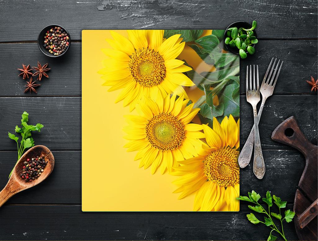 GLASS CUTTING BOARD 45x52 Flower