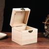 Retro Jewelry Box Organizer Box Natural Wood Clamshell Storage Rectangle Case