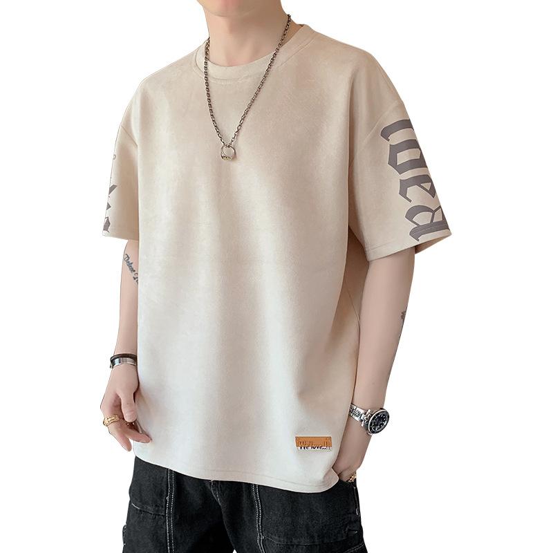 Camiseta Masculina de Manga Curta Verão Lazer Esportes Algodão