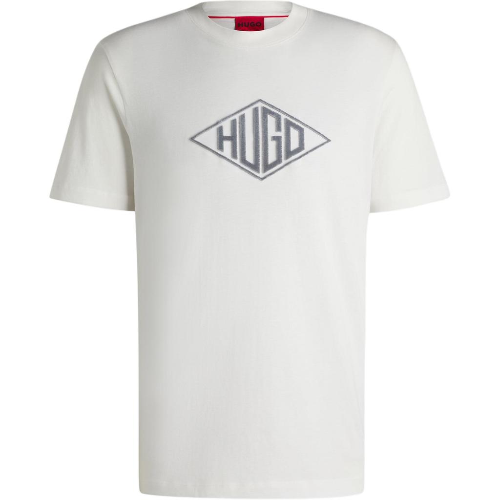 Hugo Logo Embroidered Crewneck T Shirt 50534934-102