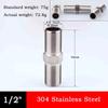 10pc 304 Stainless Steel Hexagonal Outer Wire Double Headed Straight Through Coupling Threaded Pipe Male Thread Hex Nipple Union