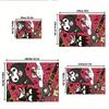 1pc Sanrio Kuromi Mermaid Printed Office Carpet Rectangle Rug Under The Table,Perfect Room Decor for Living Room, Bedroom, Kitchen, Non-slip Floor Mat