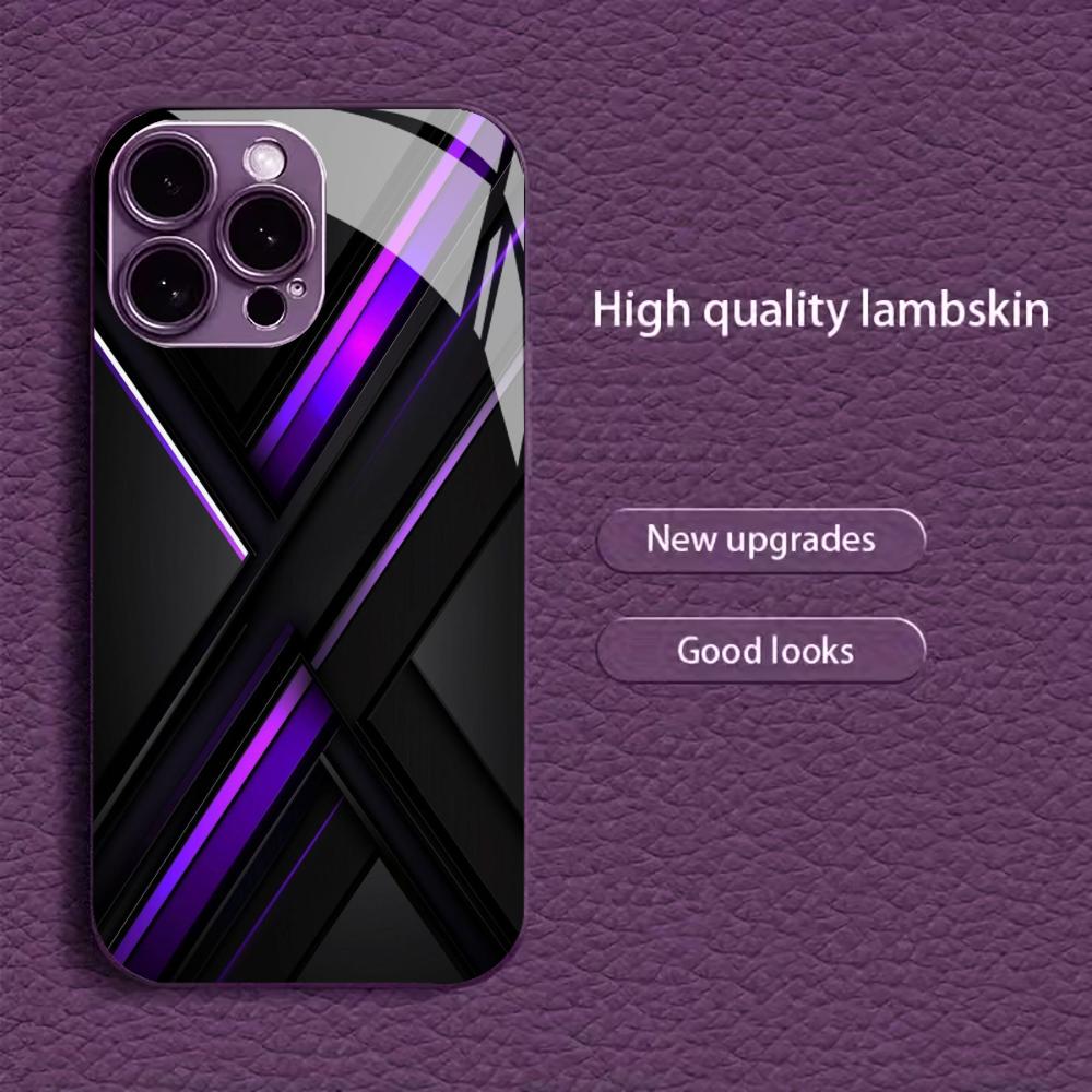 Electroplated Silver Tempered Glass Phone Case for iPhone Case for 11/12/13/14/15/16/17 Pro MAX