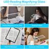 3 in 1 Hands Free Magnifying Glass Large Mirror Neck Wear Magnifier Full Page Magnifier  Reading