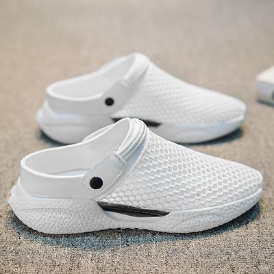 Mesh Thick-soled Half Shoes For Man Mules Light Closed Toe Slide Sandals Slip On Backless Loafers Men Open Back Casual Shoes