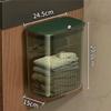 Laundry Wall Basket Space Saving Basket with Lid Wall Mounted Dirty Clothes Laundry Hamper Container Home Storage Supplies