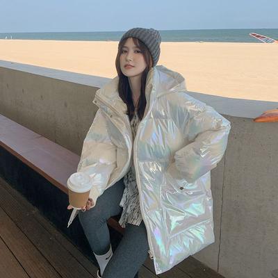 Neue Winterparkas für Damen mit Kapuze, glänzend, warm, dick, Schneebekleidung, Mantel, koreanische Damenkleidung, Daunen-Baumwolle, gefütterte Jacke, Oberbekleidung