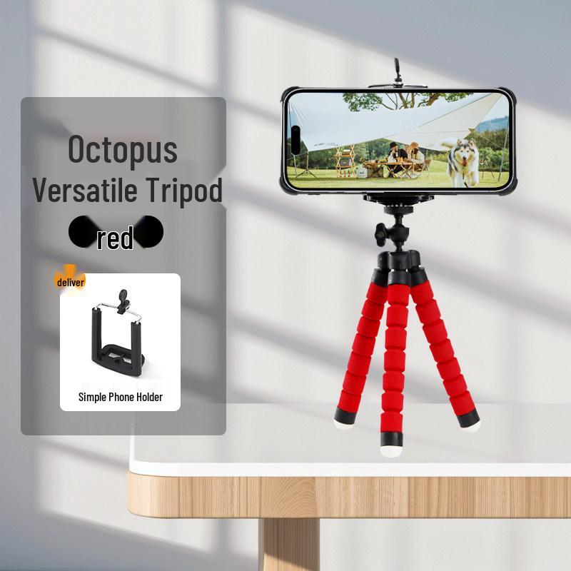 Universal Octopus Phone Stand: Multifunctional Desktop Tripod for Live Streaming, Photography, and Portable Outdoor Selfies