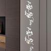 Acrylic Mirror Petunia Pattern Decorative Door, Fridge, Cabinet, & Wall Sticker Set