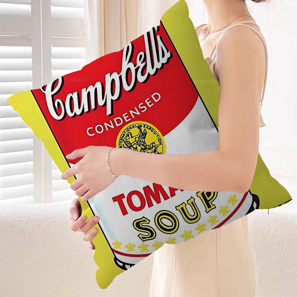 Andy Warhol Pop Art Tomato Soup Personalized Pillow Dust Cover Bedroom Kids Party Decoration Pillowcase Birthday Children Gift