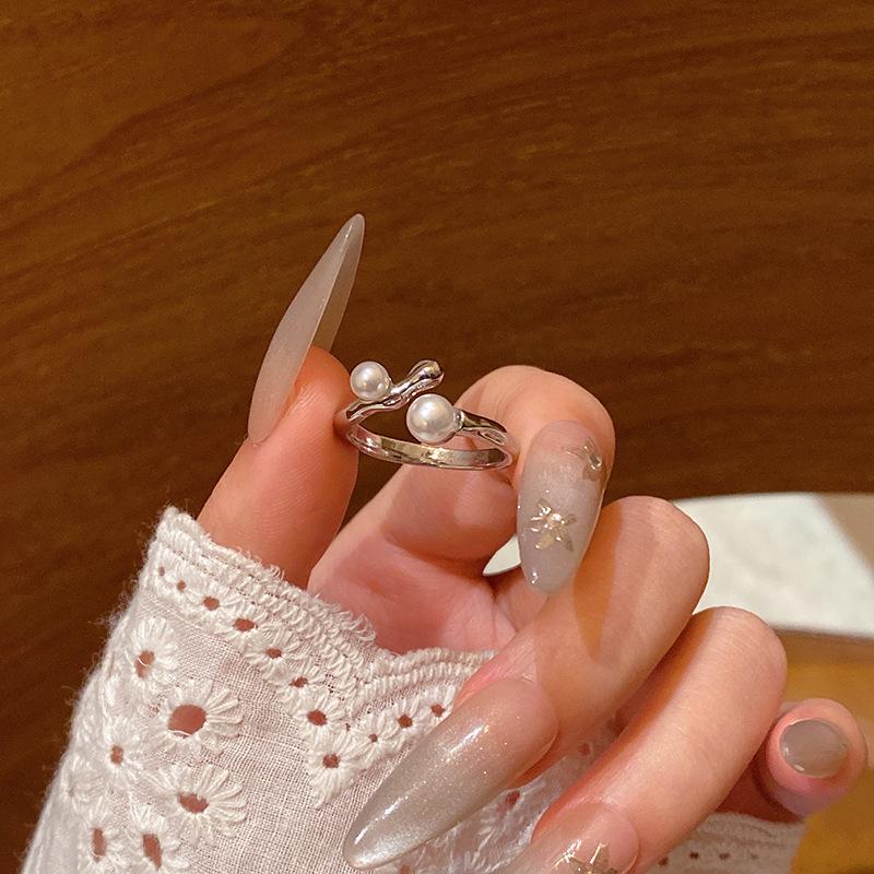 Koreanisches Zirkon-Liebesring-Set – luxuriöse, schlichte Statement-Ringe für einen vielseitigen Stil