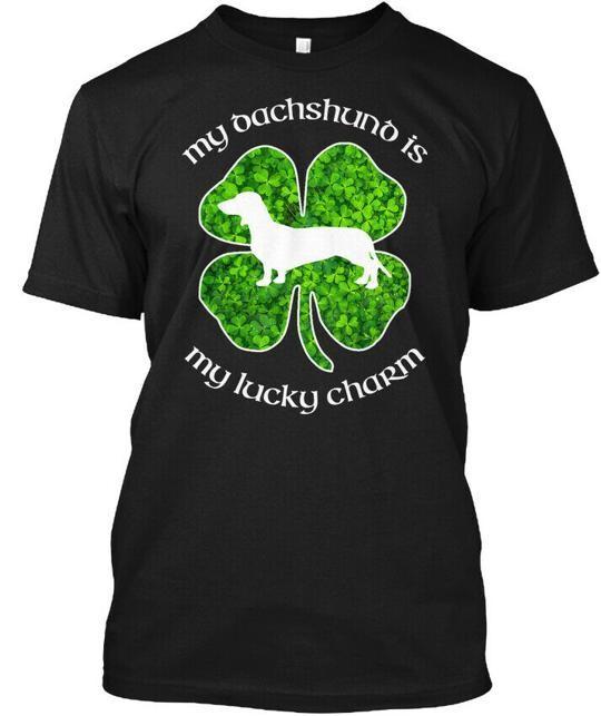 St Patricks Day Dachshund - My Is Lucky Charm T-Shirt Made in USA Size S to 5XL Unisex T-Shirt S