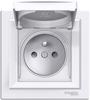 2P+PE IP44 Socket, Frame System, White ASFORA