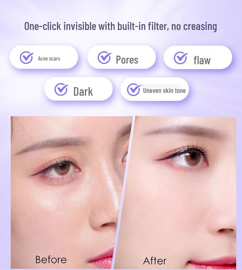 Radiant Whitening Primer: Brightens, Prevents Smudging, Lightweight & Breathable Pre-Makeup Base.