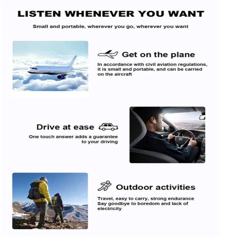 Wireless Earbuds TWS Bluetooth Headphones Deep Bass Stereo Sound Ear Buds Wireless Waterproof in-Ear Earphones with Mic,