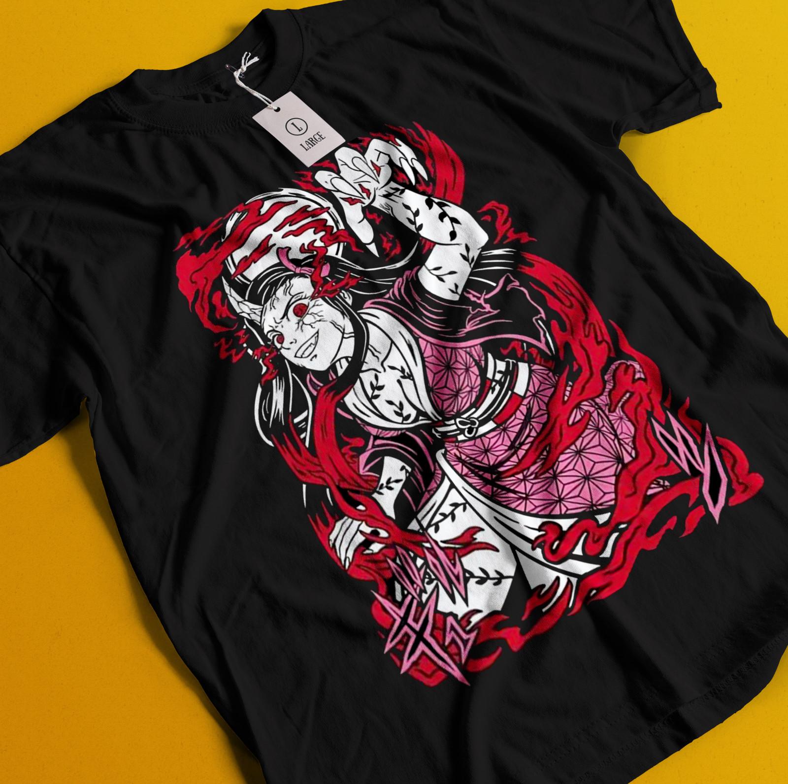 

Demon Slayer Shirt Nezuko Tshirt Tanjiro T-Shirt Mens Womens Tees Top Muzan Doma Tee Inosuke Zenitsu S