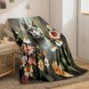 Cat in a Floral Wonderland print blanket soft and cozy perfect for the living room bed sofa or a nap,gift
