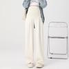 Pantalones de Pierna Ancha de Cintura Alta para Maternidad Tallas Grandes Primavera/Verano 2026 con Soporte Abdominal y Pierna Recta Forrados de Terciopelo