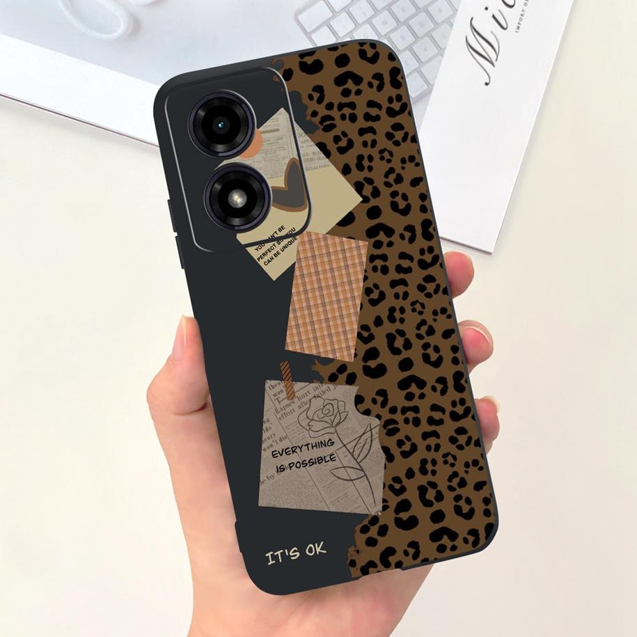 

For Motorola Moto G04 2024 Case New Fashion Flower Painted Slim Soft Silicone Matte Cover For Moto G04S G 04 XT2421-2 E14 Bumper Moto G04