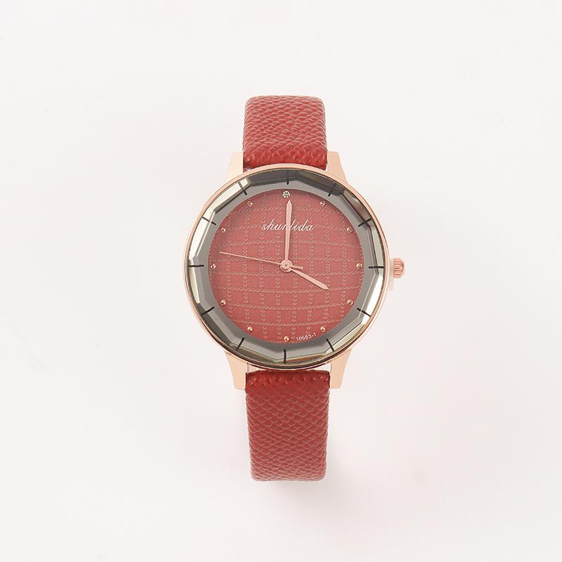 Нишевый Ремень Женские Часы Модный Тренд Часы Простой Характер Элегантные Кварцевые Часы Женские красный