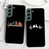 Motorcycle Heartbeat Phone Case For Samsung Galaxy S22 S25 Ultra S21 S10 Plus S26 Edge S20 S23 S24 FE Cover Silicone Soft TP