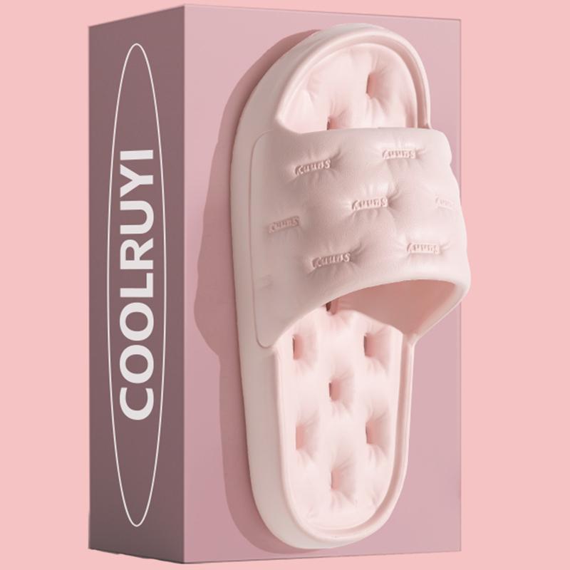 Eva Non Slip Bathroom Shower Slippers Women Leakage Feeling Stepping On Feces Soft Slides Woman Hollow Out Home Flip Flops Mujer