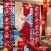 Double Happiness Wedding Room Curtain Decoration for Groom and Bride