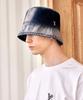 Bajal Va Studded Overdyed Denim Drop Bucket Hat Indigo