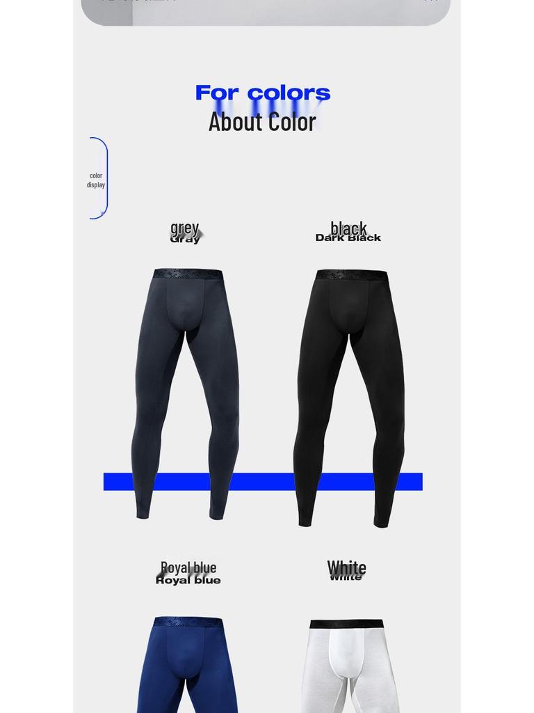 Leggings de toamnă antibacterieni tip glonț pentru bărbați cu căldură în zona inghinală interioară