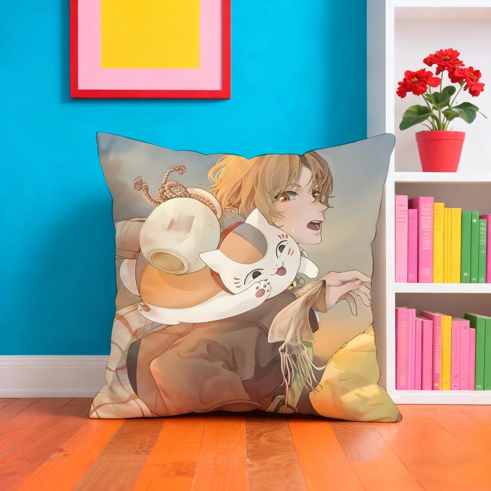 Natsumes Bbook Of Friends Pillow Case Pillow Case Plush Fabric Soft Double Sided Print Home Sofa High Quality Cushion