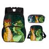 Helicopter round front Carrier Daily Pack Pen Case Carry bag 3Pcs Set mechanical printing best gift for boys Plus girls in school