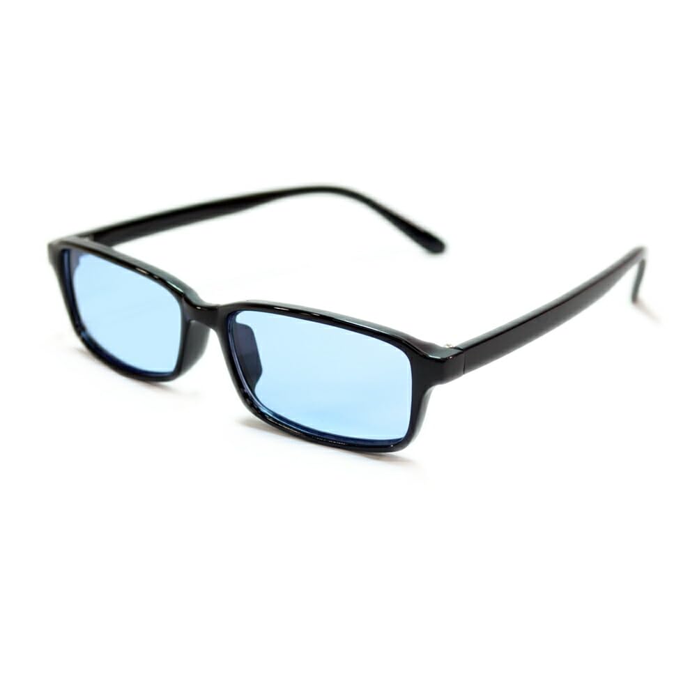 Garment Sunglasses for Men and UV Oval and Colored and Light Black x Blue Women, Protection, Square, Lenses, Lt.