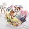 1pc Cute Deer Cartoon Durable Cartoon Folding Umbrella, Portable 3-Fold Compact Umbrella for Men and Women, Suitable for Travel or Daily Use