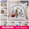 Alice In Wonderland Cushion Cover Cute Rabbit Cat Printed Sofa Pillow Vintage Home Decorative Pillow Case For Children Room